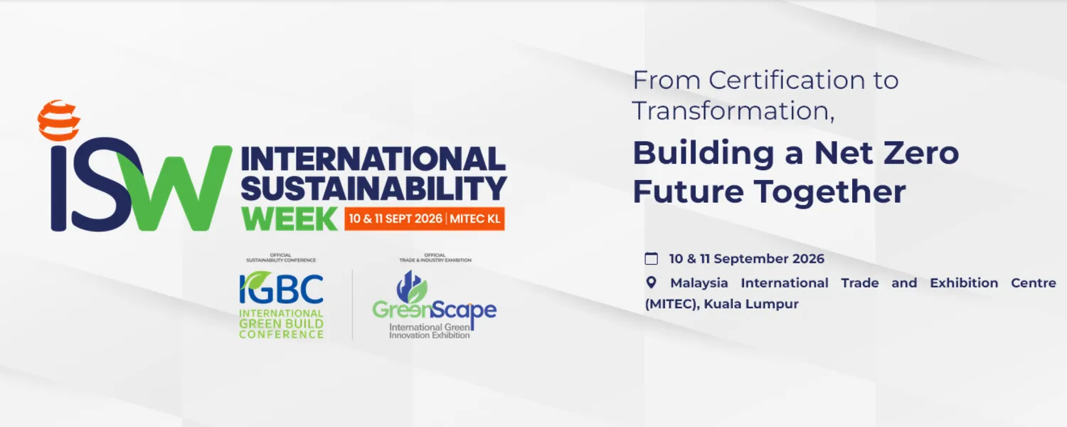 International Sustainability Week (ISW) 2026 @ MITEC
