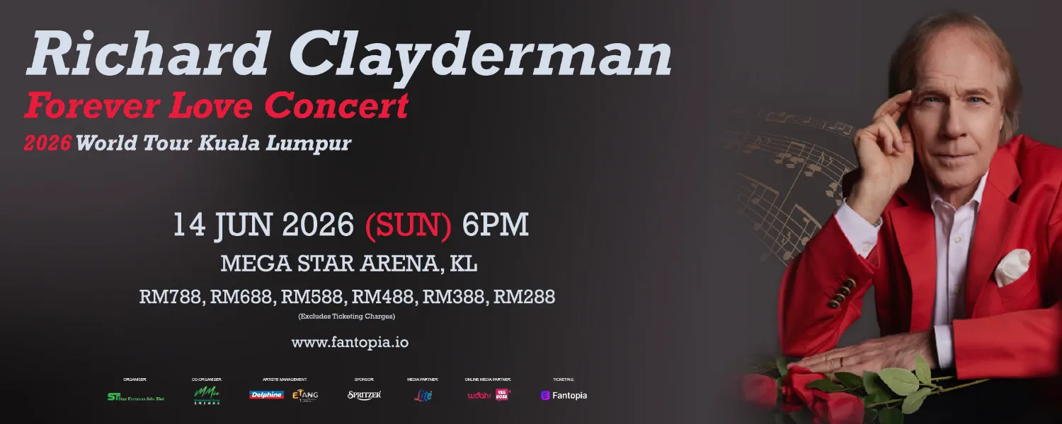 Richard Clayderman – Forever Love Concert World Tour 2026 @ Mega Star Arena
